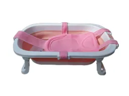 Bañera Plegable Bebesitos Con Malla Soporte 5 Puntos Rosa