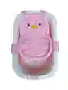 Bañera Plegable Bebesitos Con Malla Soporte Pinguino Rosa