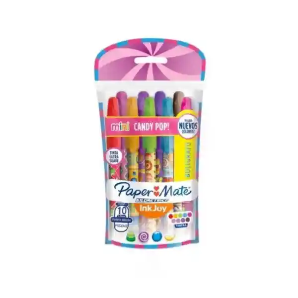 Lapicero Kilometrico Mini X10und Candy Pop Paper Mate