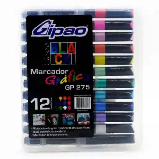 Marcador Grafico Black Gipao