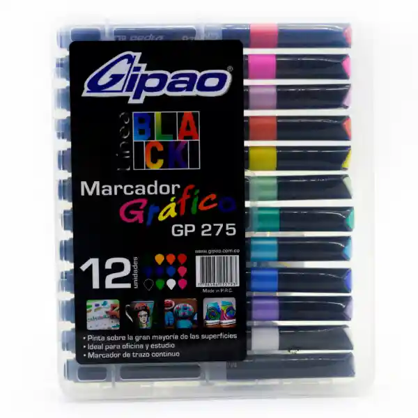 Marcador Grafico Black Gipao