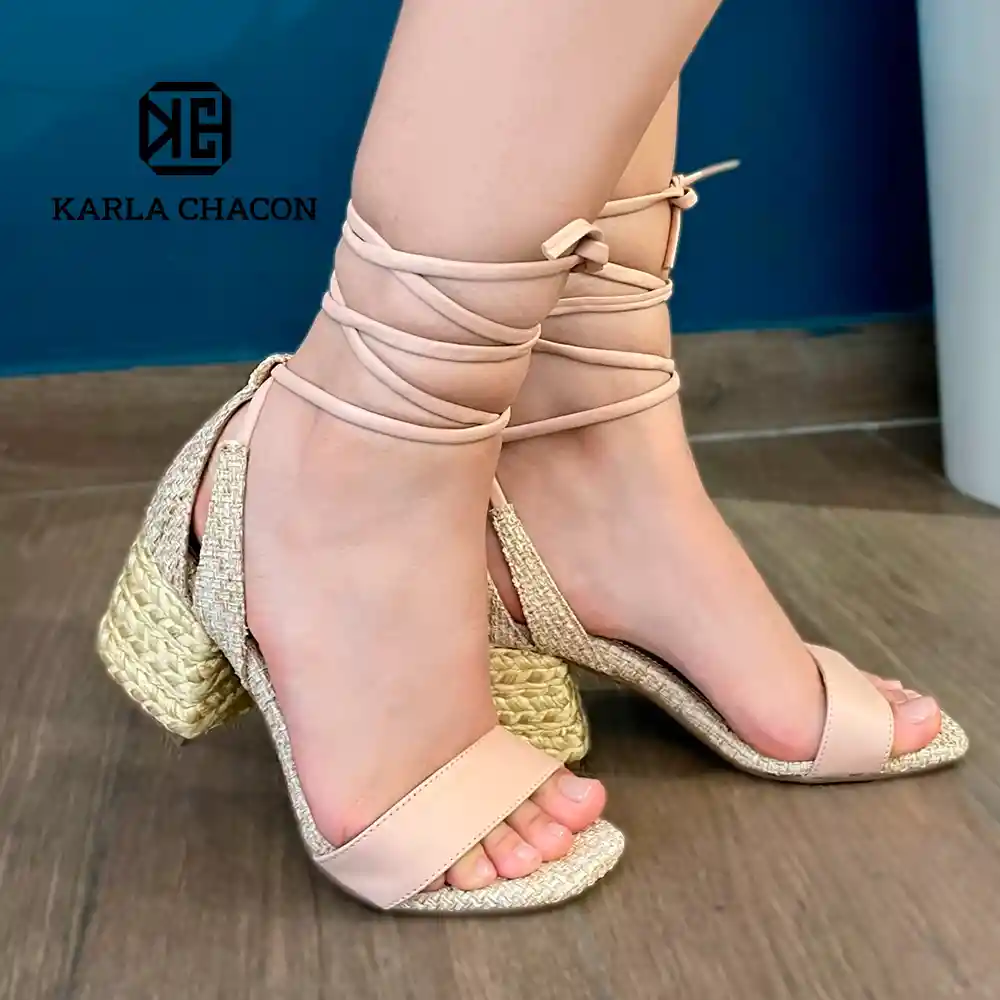 Sandalia De Tacon Dama Mujer Karla Chacon Glenda Nude 35