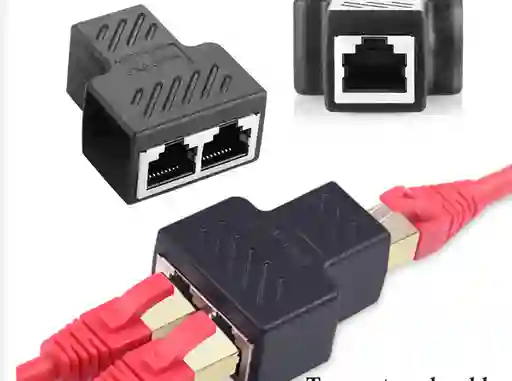 Adaptador División Cable Ethernet Red Lan Rj415