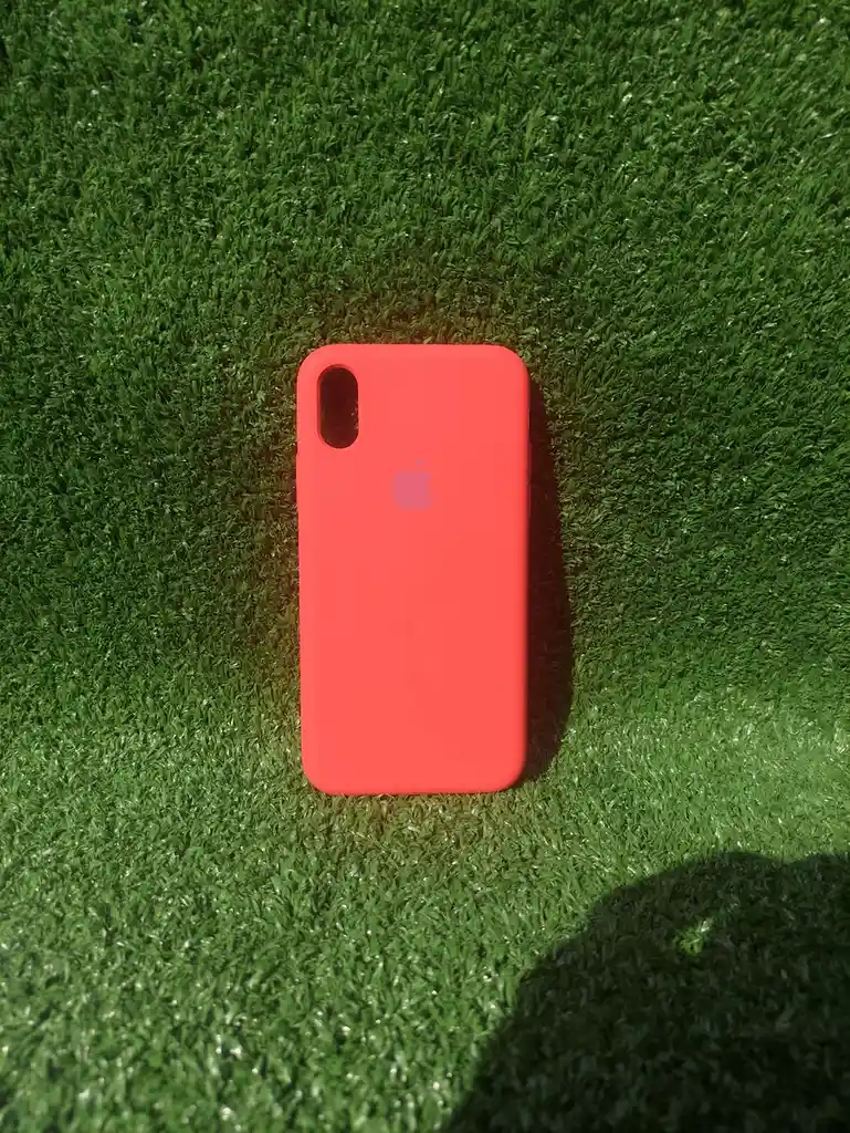 Iphone Xs | Forro Protector| Silicone Case | Rojo Neon | Iphone | Carcasa | Funda | Anti Humedad