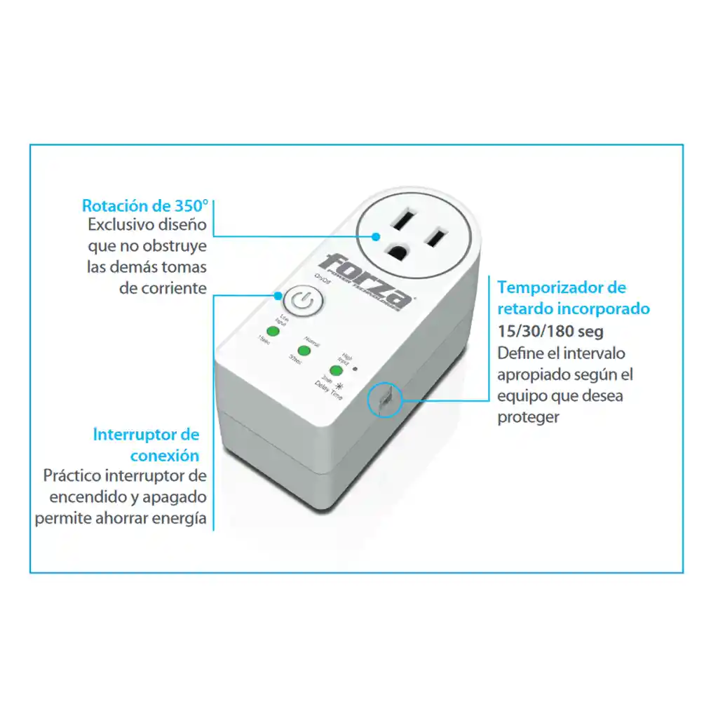 Protector De Voltaje 110/120v Forza Fvp-1201b Zion-2k10