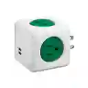 Multitoma Powercube By Allocacoc · 4 Tomas + 2 Usb - Verde