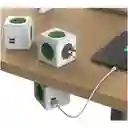 Multitoma Powercube By Allocacoc · 4 Tomas + 2 Usb - Verde