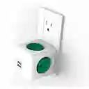 Multitoma Powercube By Allocacoc · 4 Tomas + 2 Usb - Verde