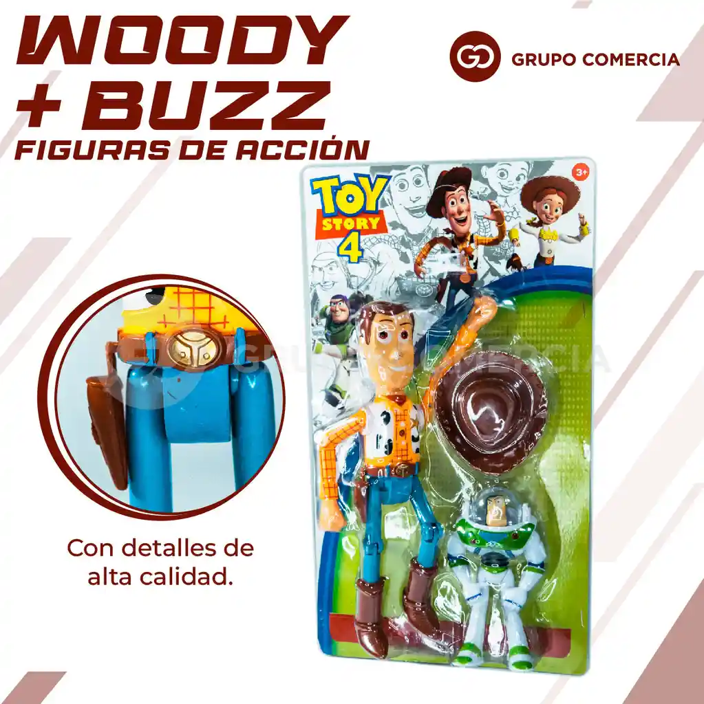 Muñeco Toy Story 4 Buzz Y Guddy Luz Y Sonido Articulado