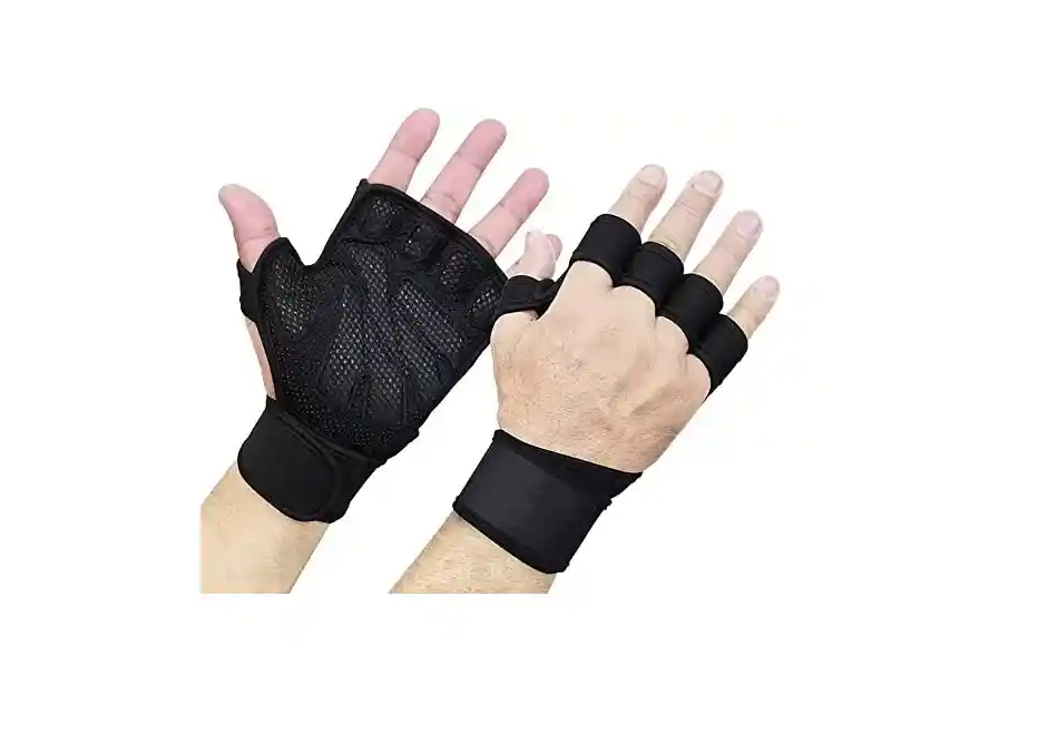 Guantes Calleras Para Pesas, Con Soporte De Muñeca, Gym Real