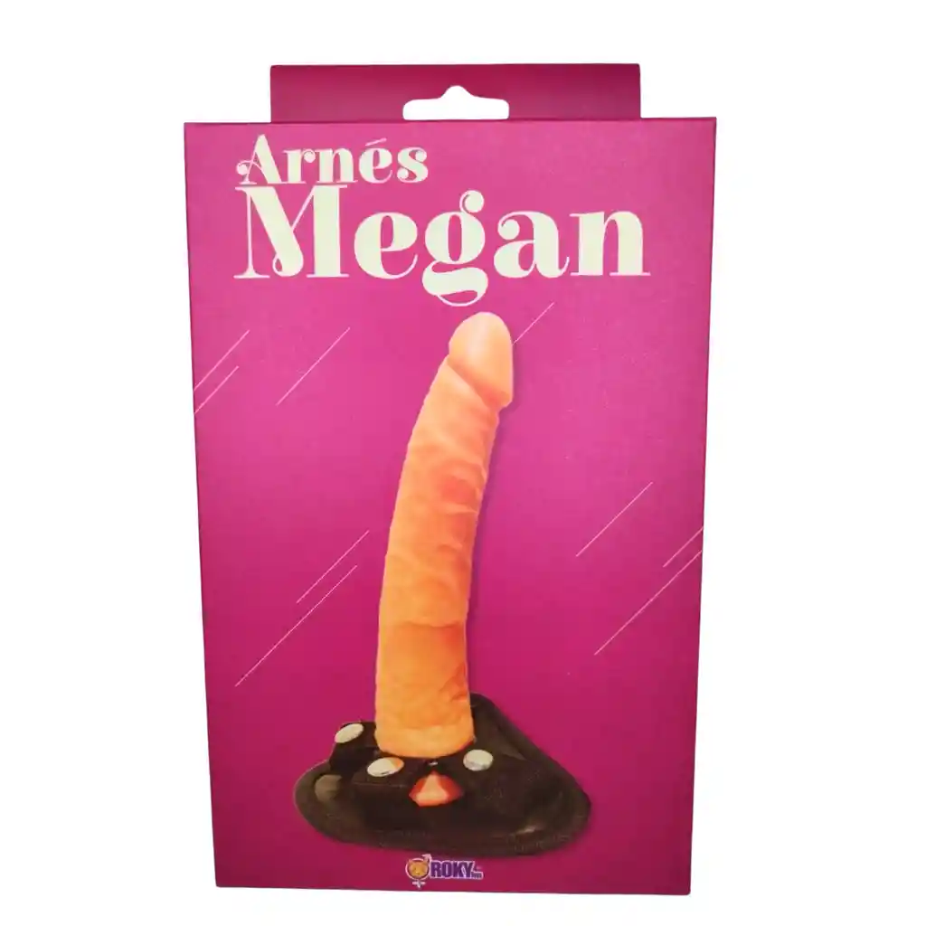 Arnés Megan Con Dildo Color Piel Correas Ajustables