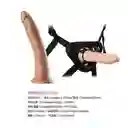 Arnés Megan Con Dildo Color Piel Correas Ajustables