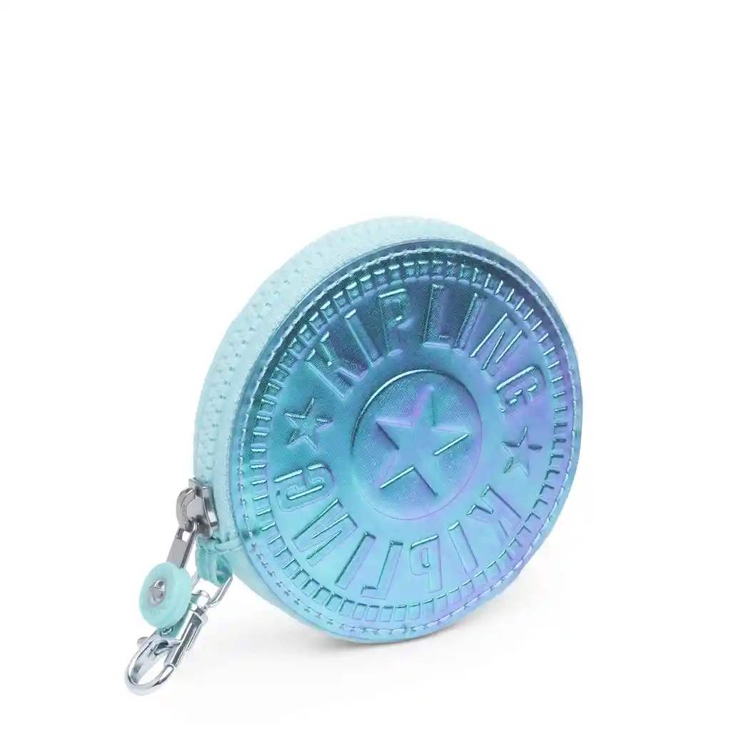 Monedero Kipling Color Turquesa Metalizado Original