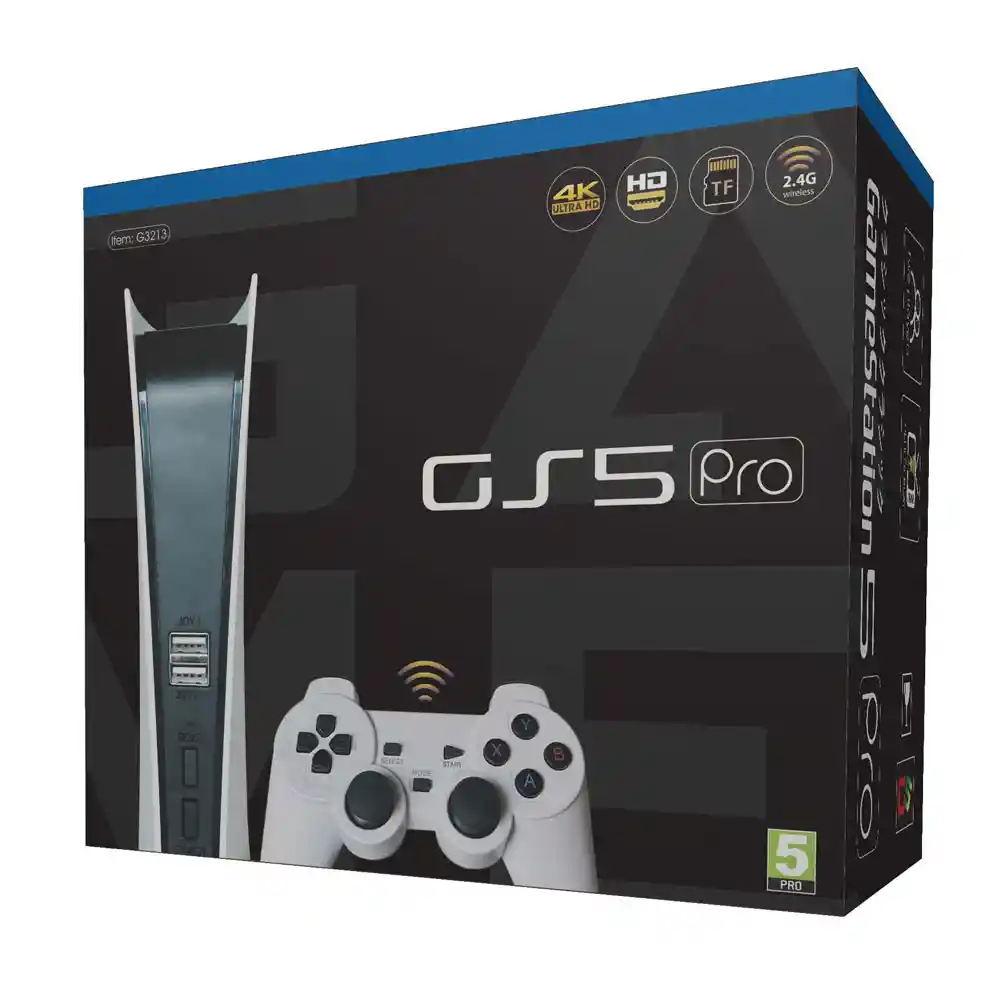 Consola Retro Gs5 Pro + 2 Controles Inalambricos