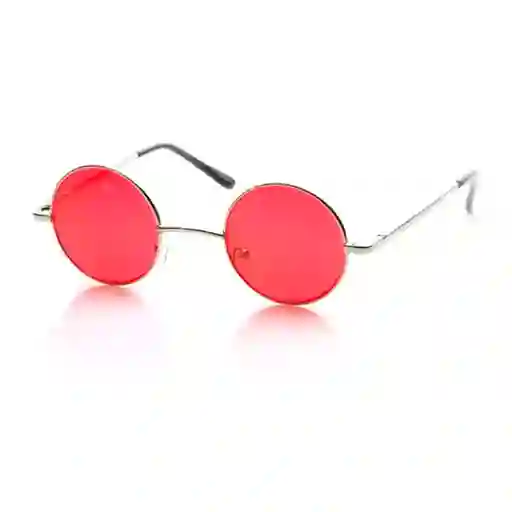 Gafas Redondas Estilo Ozzy Osbourne John Lennon Con Estuche Rojo