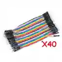 Cable Jumper M-m Dupont Arduino 20cm (40 Cables) Macho - Macho