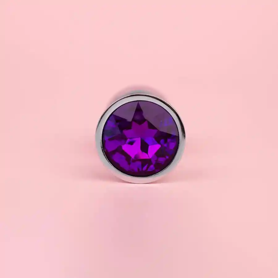 Plug Anal Metálico Talla S Joya Morada