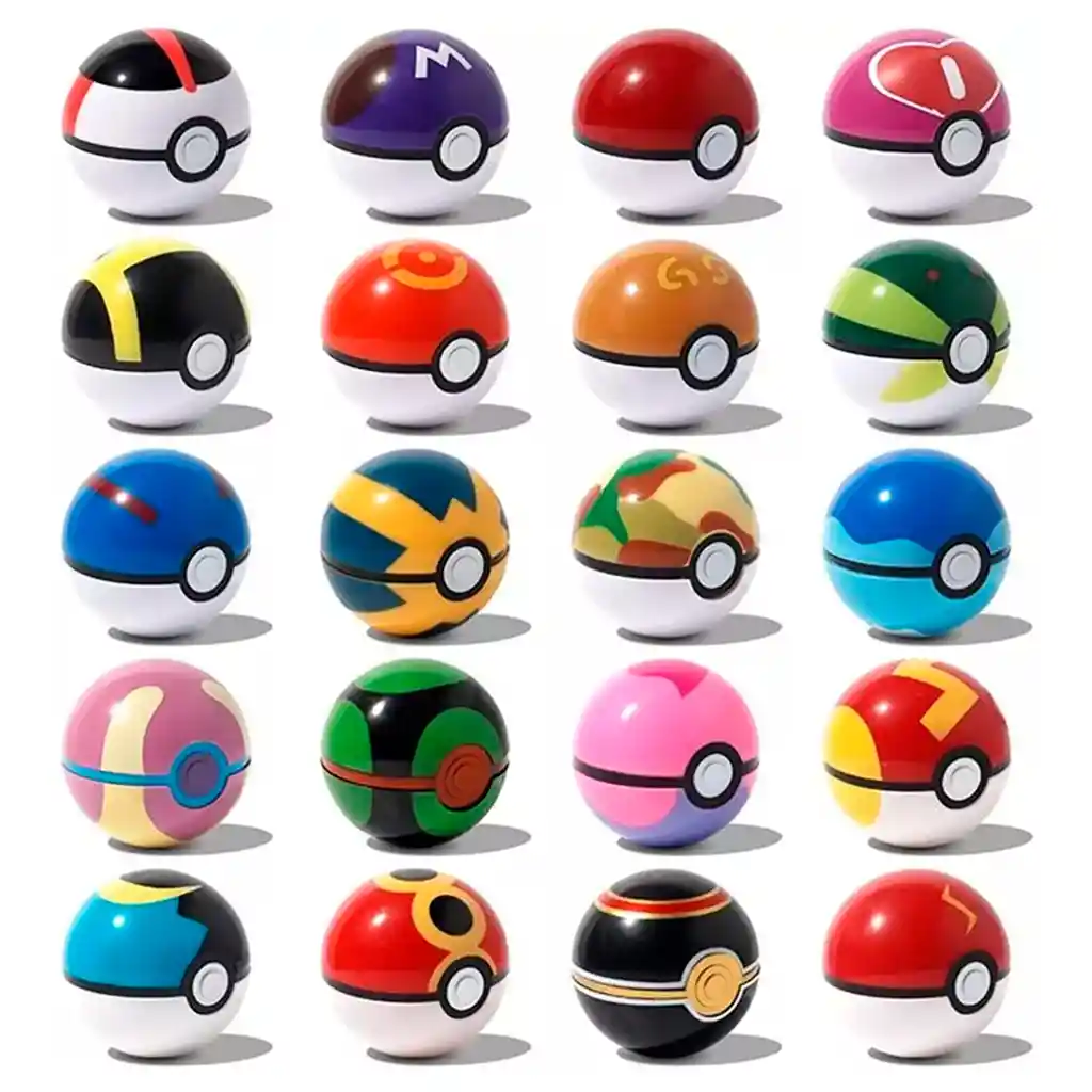 Pokebola Pokemon Grande Varios Colores + Figuras Sorpresa