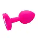 Plug Anal Silicona Fucsia Joya Clear Talla S