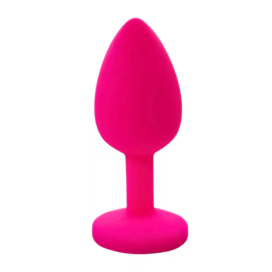 Plug Anal Silicona Fucsia Joya Clear Talla S