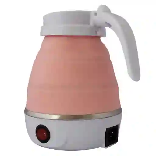 Hervidor De Agua Plegable Tetera Portátil Calentador 600ml Rosa