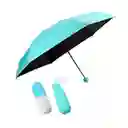 Sombrilla Mini Capsula Importada Pildora De Mano Para Bolso Azul Celeste