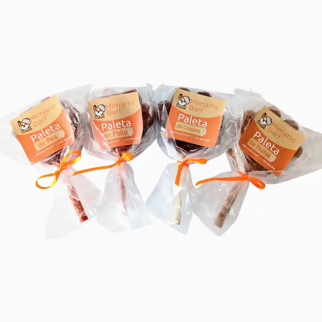 Kit X 4 Paletas Con Cábano Comestible Para Perros - 100% Natural Mimarlo Barf.