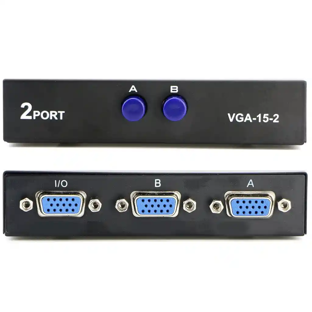 Switch Vga 2 Entrada 1 Salida Conectar 2 Pc A 1 Monitor