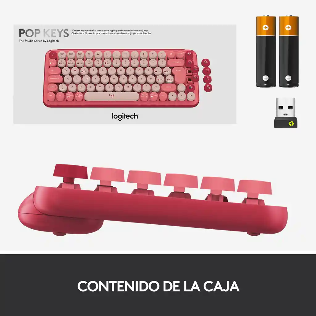 Logitech Combo Inalámbrico Pop Keys + Pop Mouse Heartbreaker