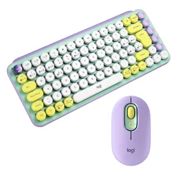 Combo Inalámbrico Logitech Pop Keys + Pop Mouse Daydream