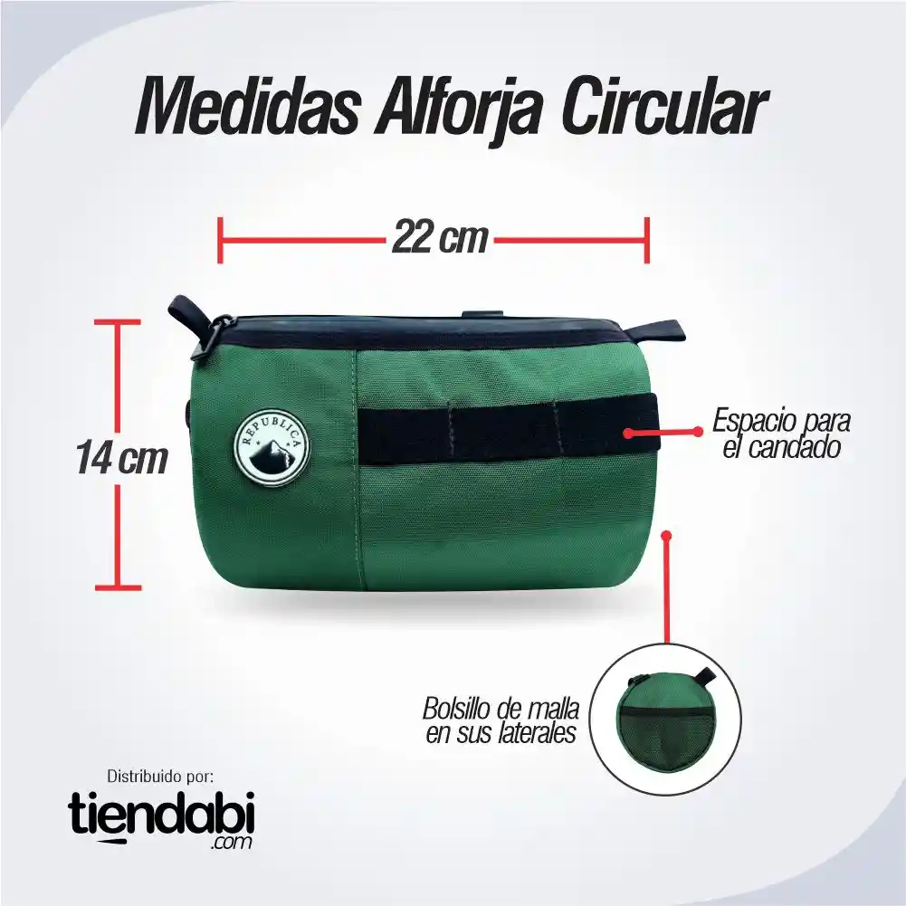 Estuche Alforja Impermeable De Manubrio Para Bicicleta Verde Militar