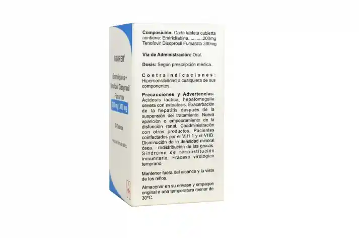 Prep Vih Protege 99.9% Del Vih Fovirem Emtricitabina Tenofovir Disoproxil Fumarato