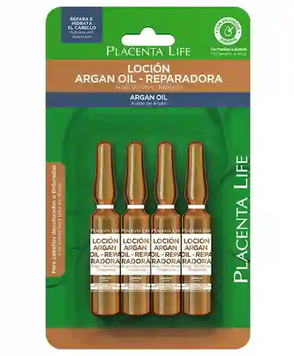Be Natural Ampolleta Argan Oil Placenta Life Reparadora 4 X 13ml