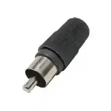 Conector Plug Rca Macho Negro Unidad Genérico