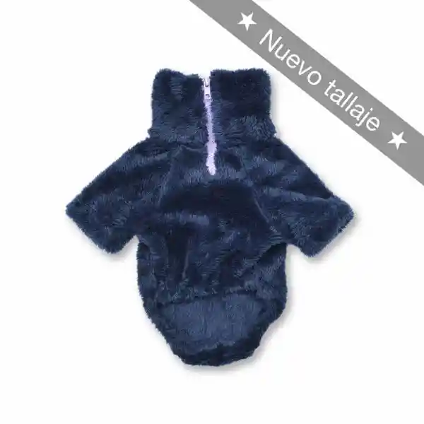 Saco Xl Cuello Alto Cremallera Bisonte Azul