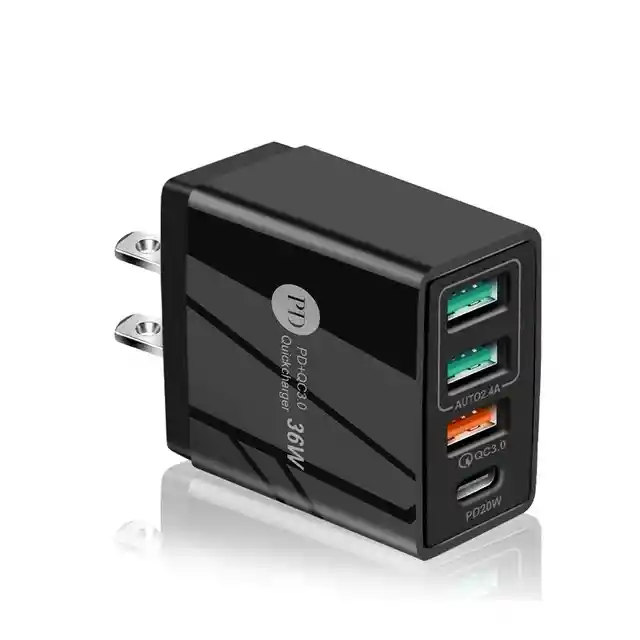 Cargador De Teléfono Móvil Con 4 Puertos, Adaptador De Carga