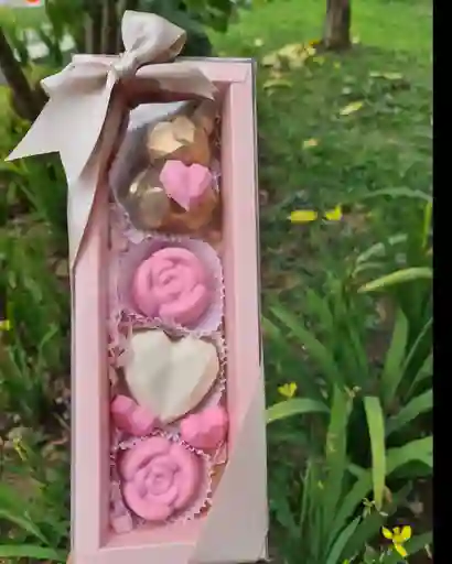 Chocolates Rellenos - Osito, Rosa Y Corazón
