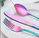 Set Cubiertos Color Tornasol X20 Pcs.