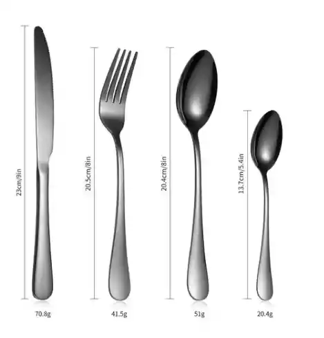 Set Cubiertos Color Tornasol X20 Pcs.