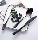 Set Cubiertos Color Negro X20 Pcs.
