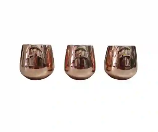 Set Vaso Whisky*3 Ud Oro Rosa