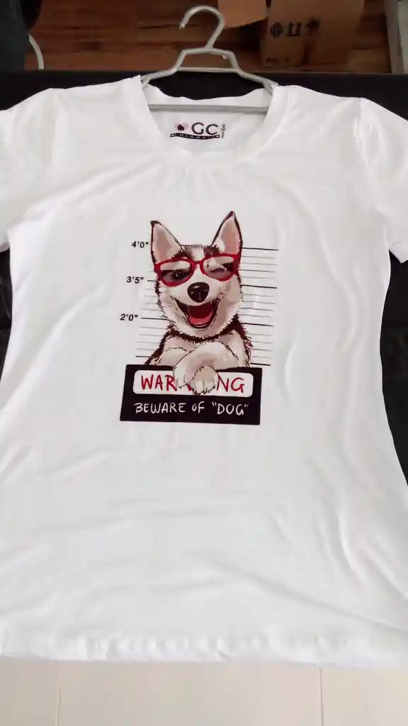Camiseta Para Mujer Husky ( Siberiano) Talla M