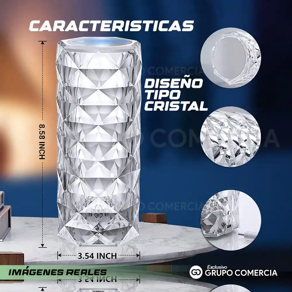 Lampara Led Recargable Táctil Con Control Remoto Rgb Lujo