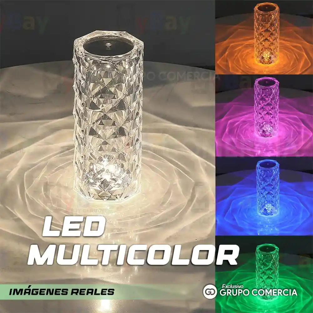 Lampara Led Recargable Táctil Con Control Remoto Rgb Lujo