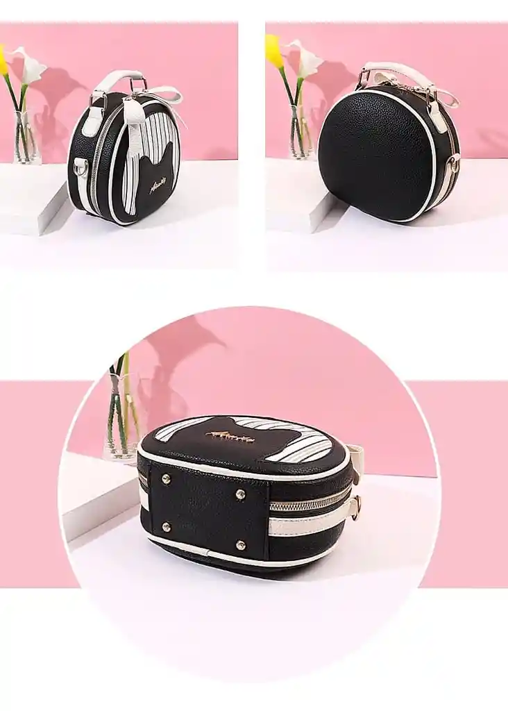 Bolso Aimeily Negro Con Rayas