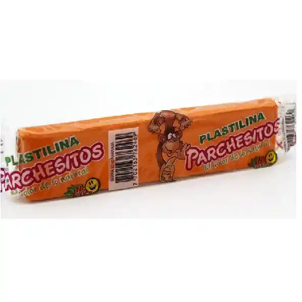 Plastilina Parchesitos Naranja Barra 32cc