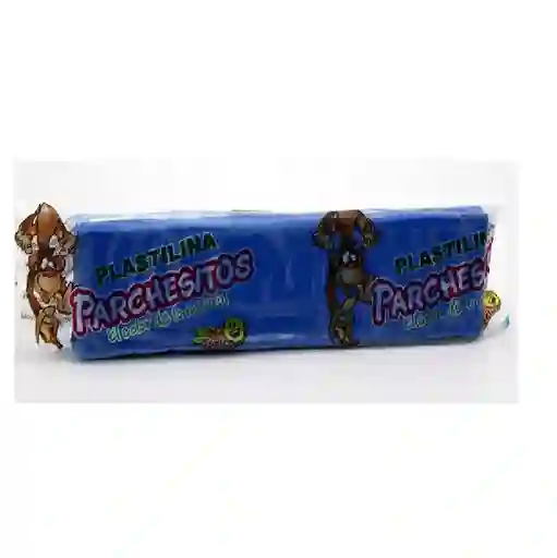 Plastilina Parchesitos Azul Barra 32cc