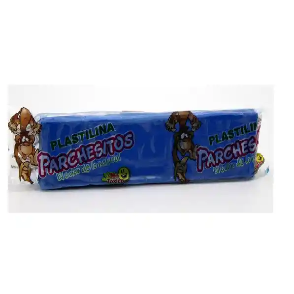 Plastilina Parchesitos Azul Barra 32cc