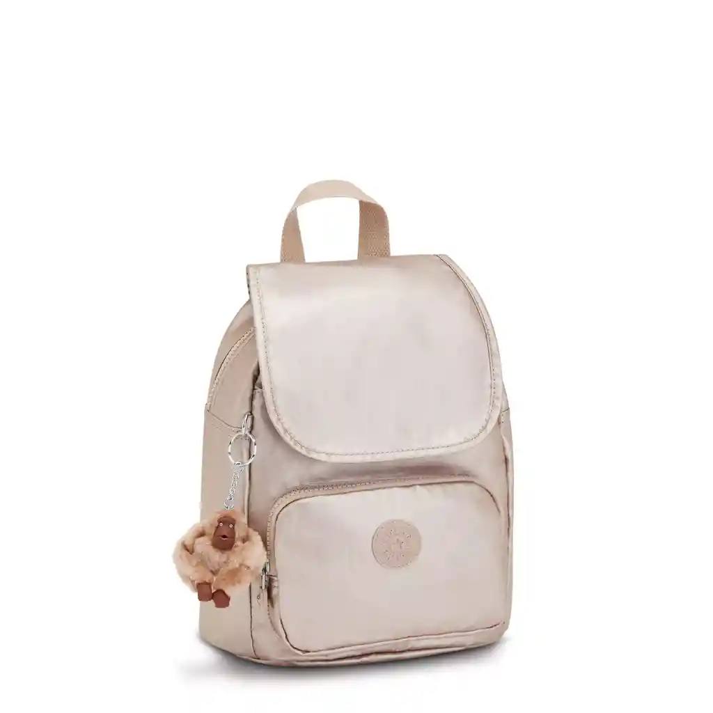 Bolso Kipling Dorado Metalizado Original