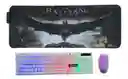 Combo Pad Mouse Rgb 80cm X 30cm + Teclado Y Mouse Gamer Blanco Batman